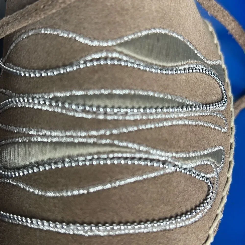 NIB Peserico Beige Suede Espadrilles